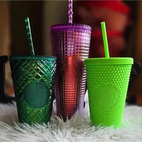 💚Starbucks Studded Cup Bundle - Picture 1 of 7